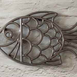 Leonard Silver Plated Fish Trivet From Italy Vintage